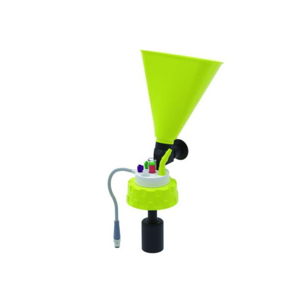 b.safe Waste Caps, PP, with electronic fill level control and filling funnel