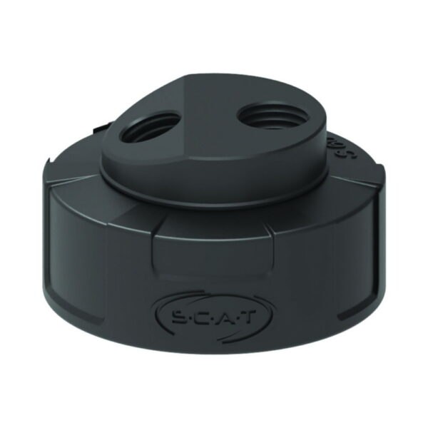 Safety waste caps, S 60/61, with bevelled connection for exhaust air filter, electrostatic conductive