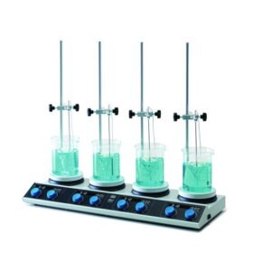 Multi-position magnetic stirrer with heating AM 4 Digital set, with temperature probe, rod, clamp