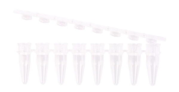 LLG-PCR tubes, PP, strips of 8 with seperate cap strips