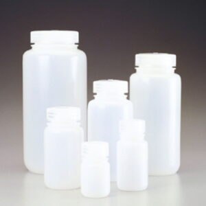 Wide mouth bottles Nalgene™ Economy, HDPE, with screw cap, PP