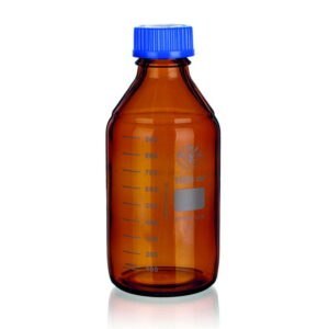 Laboratory bottles, borosilicate glass 3.3, GL45, amber