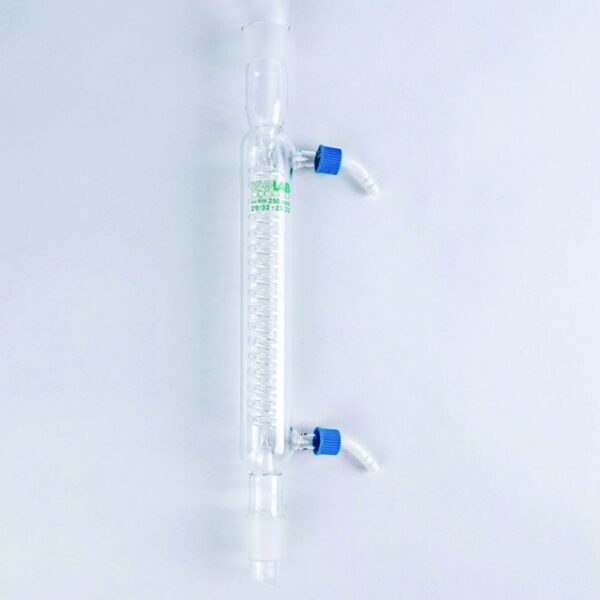 Spiral condensers, borosilicate glass 3.3, with PP olive