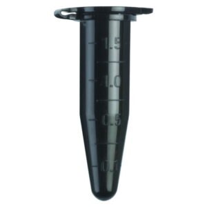 Reaction tubes, black, PP