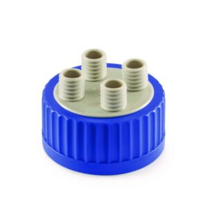 Connection system GLS 80®, screw cap with four ports (GL 18), PP/EPDM