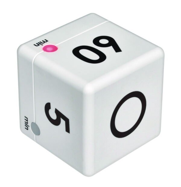 Short period timer CUBE TIMER, white