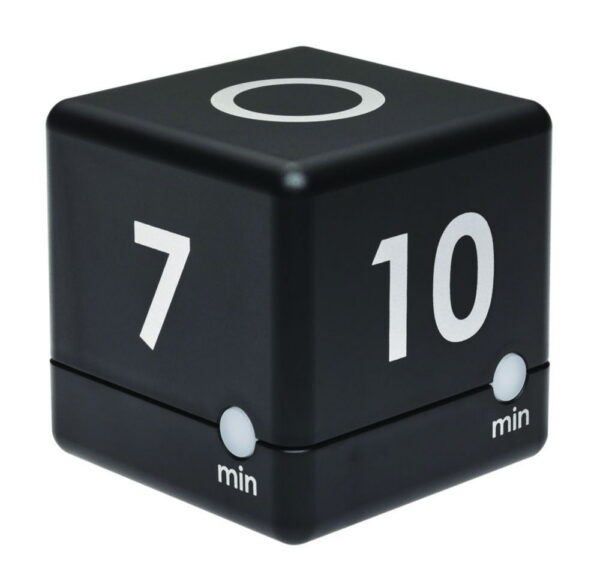 Short period timer CUBE TIMER, black