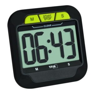 Digital countdown timer and stopwatch