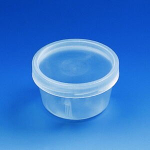 Jars, conical, with screw cap, PP