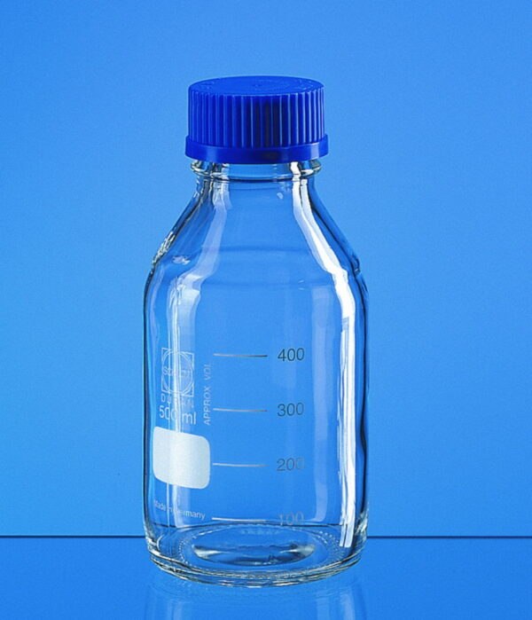 Laboratory bottles, boro 3.3, with screw cap