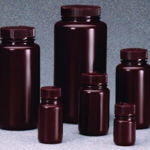 Wide-mouth bottles Nalgene™, HDPE, with screw cap, PP