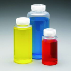 Wide mouth bottles Nalgene™ PMP, with screw cap, PP