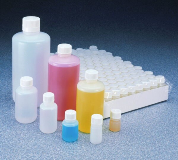 Narrow mouth bottles Nalgene™, HDPE, with closure, PP
