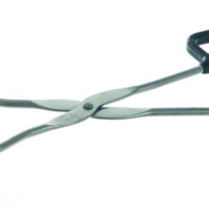 Crucible tongs, stainless steel, with plastic handle