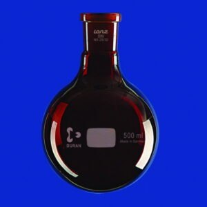 Round bottom flasks with conical ground joint, amber, DURAN®