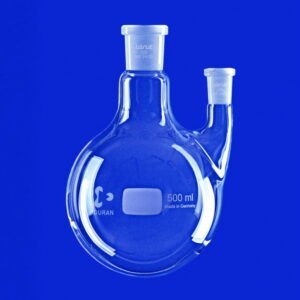 Round bottom flasks with two necks, side neck parallel, DURAN®