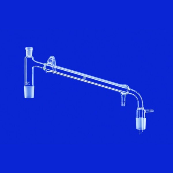 Distilling links with Liebig condenser and vacuum receiver adapter, DURAN® tubing