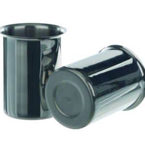 Beakers, stainless steel, with rim