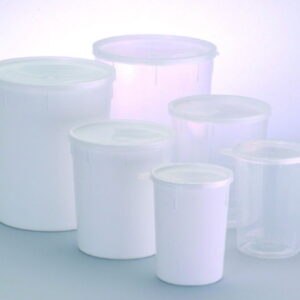 Jars, conical, with snap lid, PP