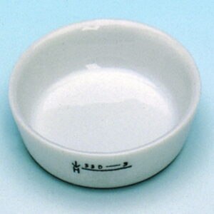 Incinerating dishes, porcelain, flat form