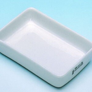Incinerating dishes, porcelain, rectangular