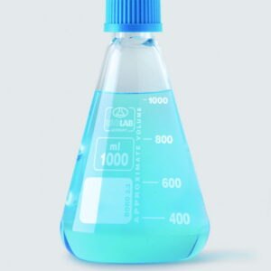 Erlenmeyer flasks, borosilicate glass 3.3, with screw neck