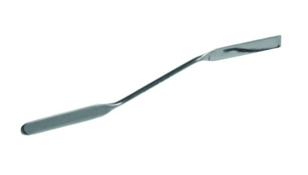 Double-ended spatulas, 18/10 steel, bent