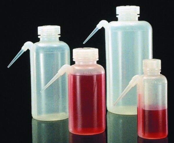 Wide-neck wash bottles, Nalgene™ Unitary™, Type 2402, LDPE, with screw cap, PP