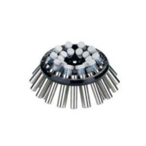 Fixed angle rotor with 30 steel sleeves F-35-30-17 for centrifuges 5702/5702 R/5702 RH, incl. 20 adapters for conical tubes and 30 rubber mats