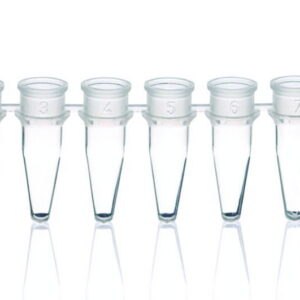 PCR tubes strips of 8, PP, without caps