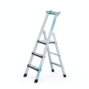 Stepladders with treads and padded front edges