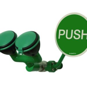 Safety Eye Showers with two 45° shower heads, for concealed wall mounting