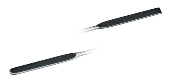 Micro double-ended spatulas, 18/10 steel