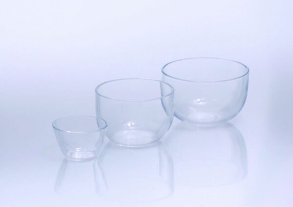 Crucibles, quartz glass, medium form