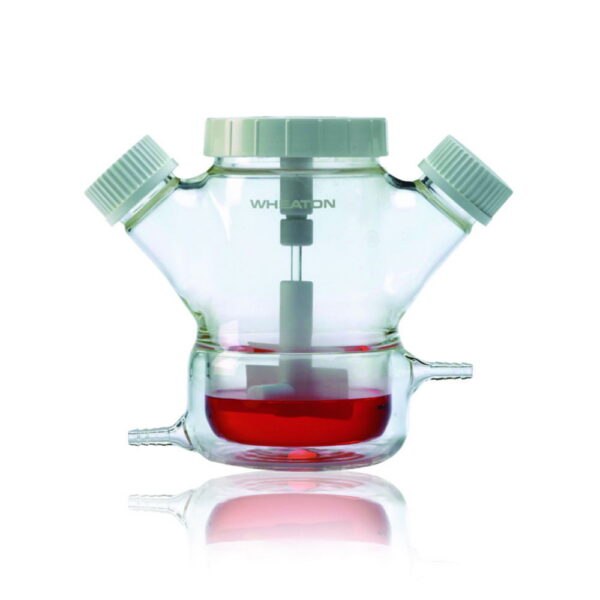 Spinner Flask, double sidearm, jacketed Celstir®