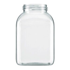 Square wide-mouth containers without closure, series 310, PETG