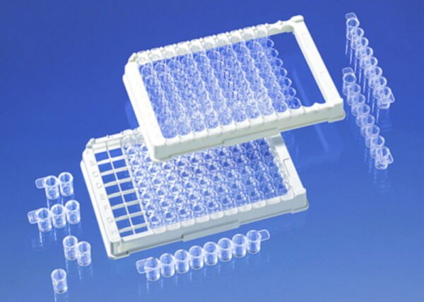 Strip plates 12 x F8 BRANDplates®, immunoGrade™, with grid