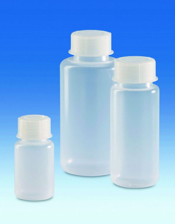 Wide-mouth bottles with screw cap, PP