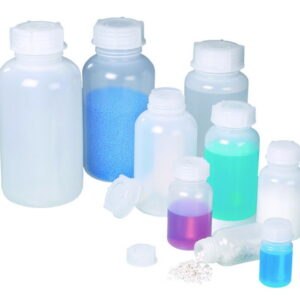 Wide-necked bottle, LDPE, transparent
