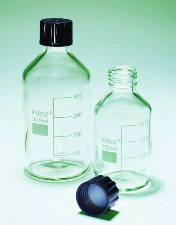 Laboratory bottles, PYREX®, with screw cap