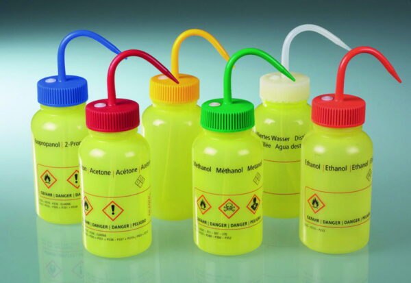 Wash bottles, with GHS imprint, LDPE