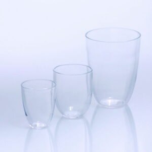 Crucibles, quartz glass, tall form