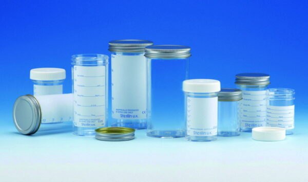 Sample container, Sterilin ™, PS, with screw cap