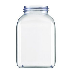 Square, wide-mouth containers without closure, series 310, PVC, clear