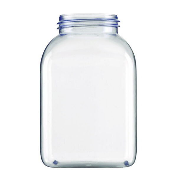 Square, wide-mouth containers without closure, series 310, PVC, clear