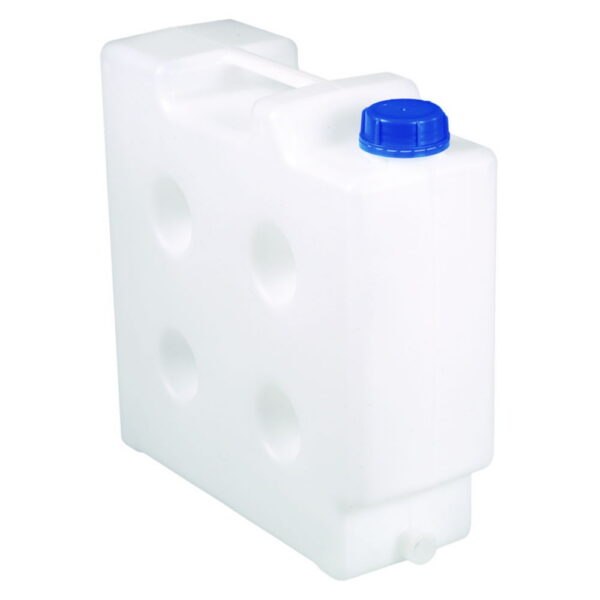 Space saving jerrycan Flachmann LaboPlast®, PP, with threaded connector