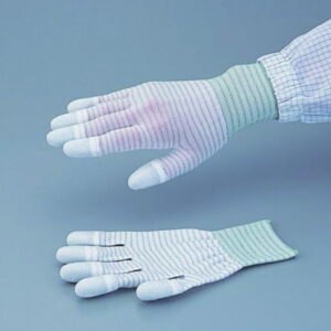 Conductive Gloves ASPURE LINE, white, Anti-static, Nylon, coated fingertips