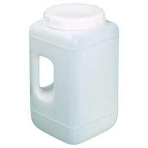 Wide-mouth containers with handle, HDPE, with screw cap