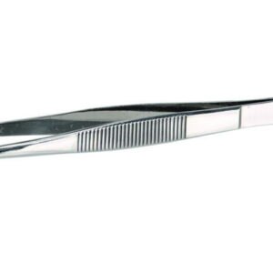 Forceps, curved end, 18/10 steel