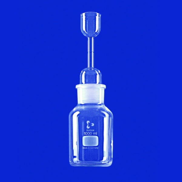 Pycnometer heads with wide-neck bottle
